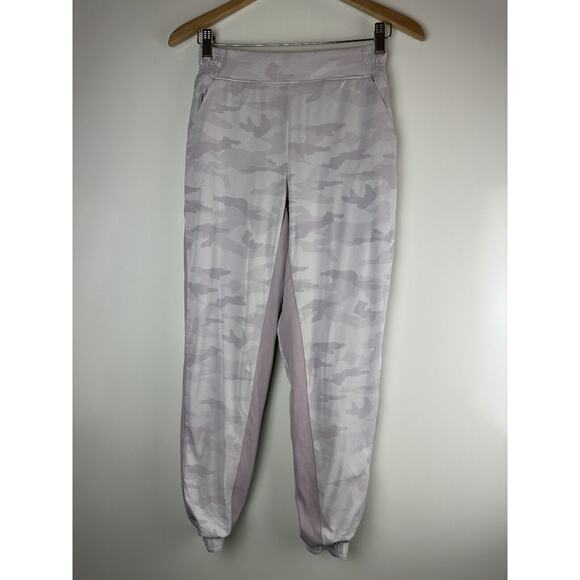 Athleta Brooklyn Lined Camo Jogger Pant's Shasta Purple Women's Size 0 - Picture 12 of 13